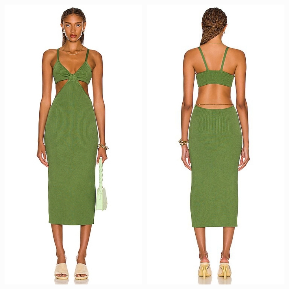 Cult Gaia Serenity Dress in Basil Medium NWT